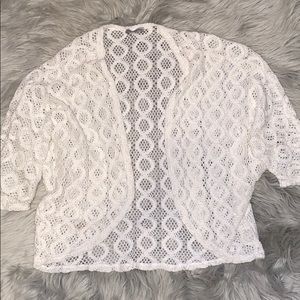 white crotchet flyaway